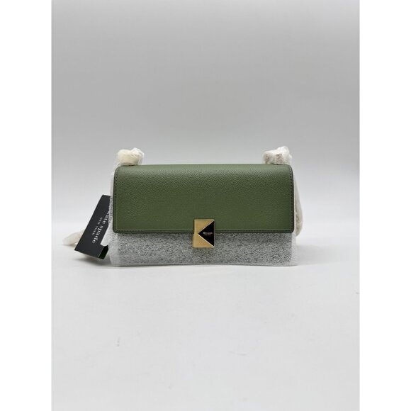 KATE SPADE NY Deco pebbled leather mini convertible shoulder crossbody - Olive - Picture 5 of 8